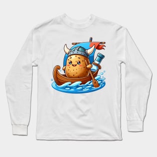 Viking Spud - The Adorable Potato Explorer Long Sleeve T-Shirt